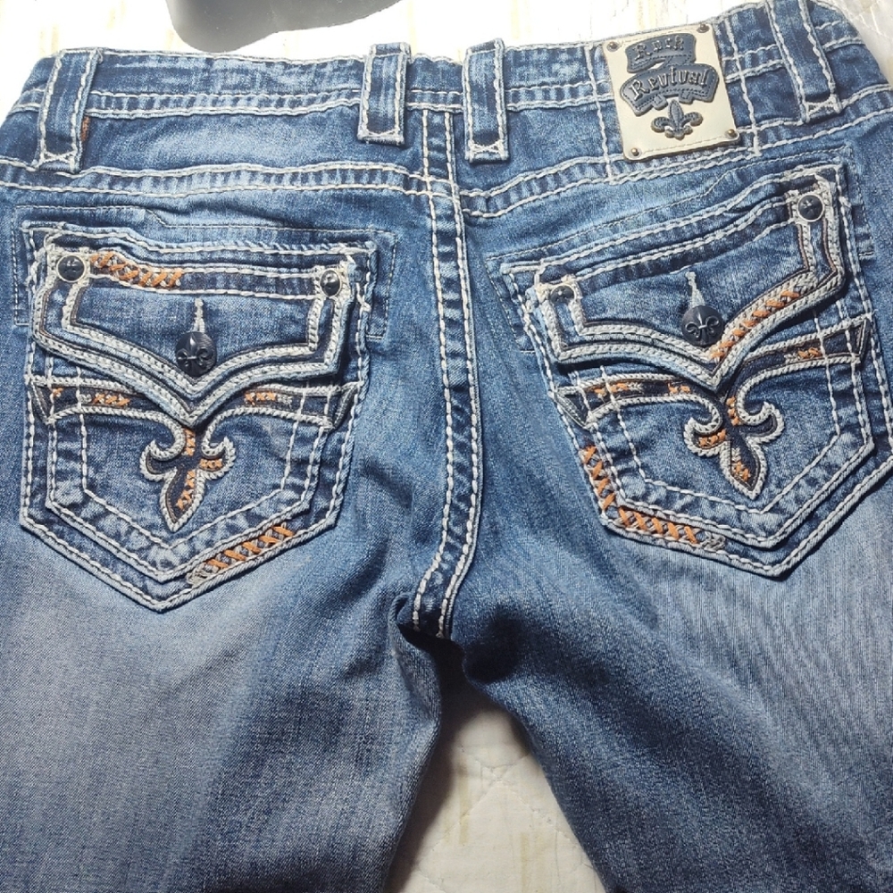Size 36w Rock Revival Cepheus Relaxed Straight Fit Jeans